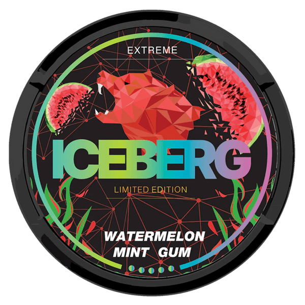 ICEBERG Watermelon Mint Gum Extreme nicotine pouches